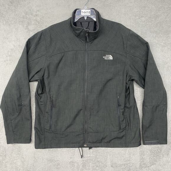 North Face Jacket Mens Extra Large Gray Softshell AMUP Full Zip Fleece Lined - Picture 1 of 13